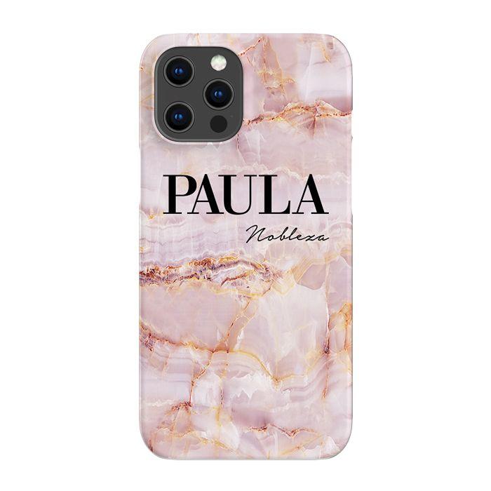 Personalised Natural Pink Marble Name Phone Case