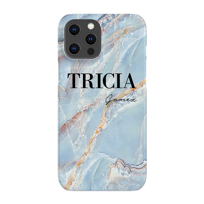 Personalised Ocean Marble Name iPhone 14 Pro Case