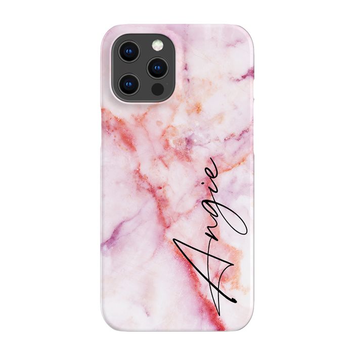 Personalised Pastel Marble Name iPhone 12 Pro Max Case