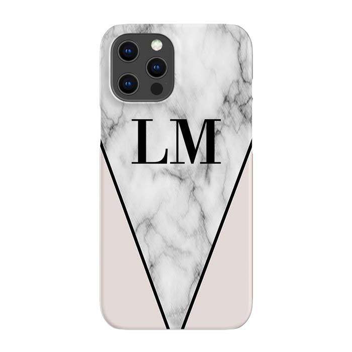 Personalised Pink x Grey Marble Phone Case