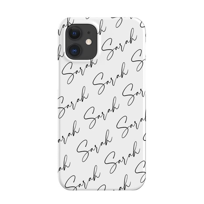 Personalised Script Name All Over iPhone 12 Case