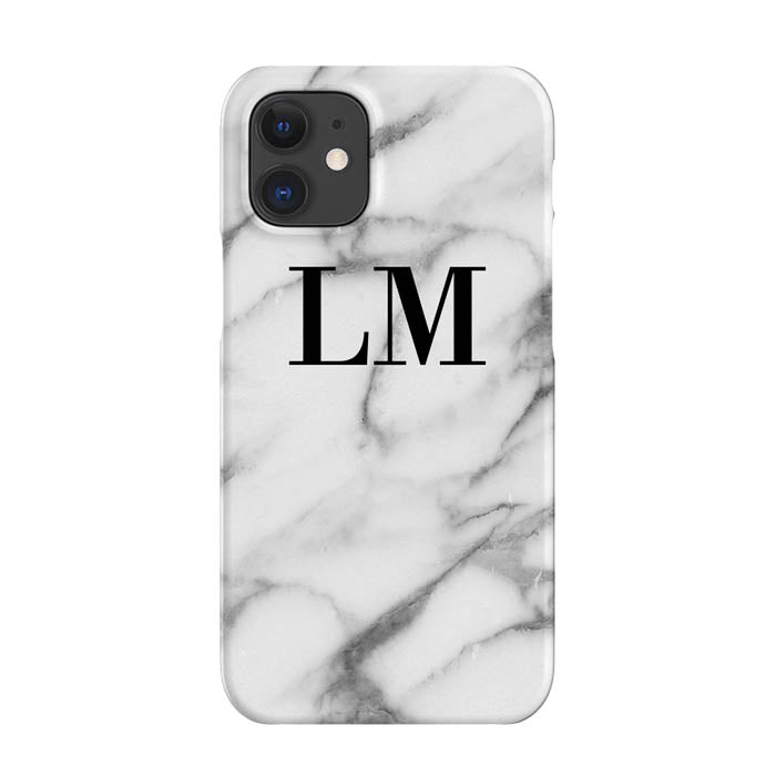 Personalised Pentelic Marble Initials iPhone 12 Mini Case