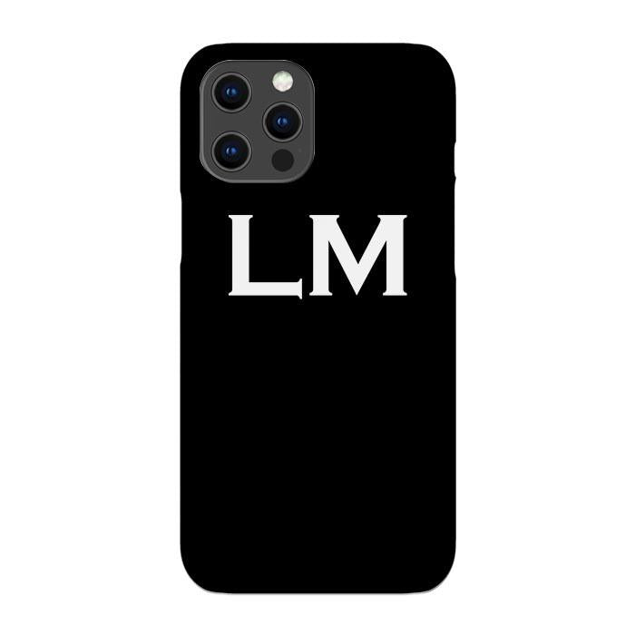 Personalised Black x White Top Initials Phone Case