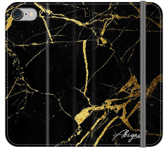 Personalised Black x Gold Marble Initials iPhone 7 Case