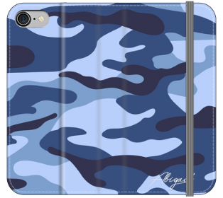 Personalised Cobalt Blue Camouflage Initials iPhone SE Case