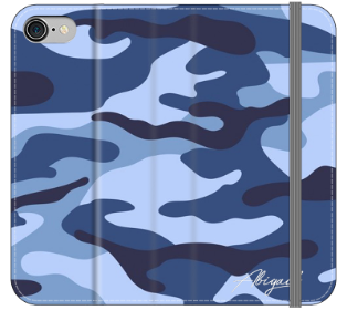 Personalised Cobalt Blue Camouflage Initials iPhone 8 Case
