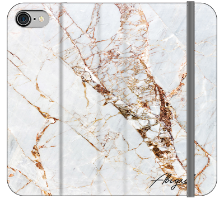 Personalised Cracked Marble Bronze Initial iPhone 7 Case