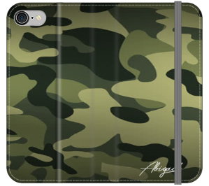 Personalised Green Camouflage Initials iPhone 7 Case