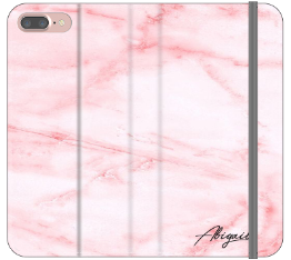 Personalised Cotton Candy Bow Marble Initials iPhone 7 Plus Case