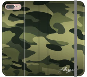 Personalised Green Camouflage Initials iPhone 7 Plus Case