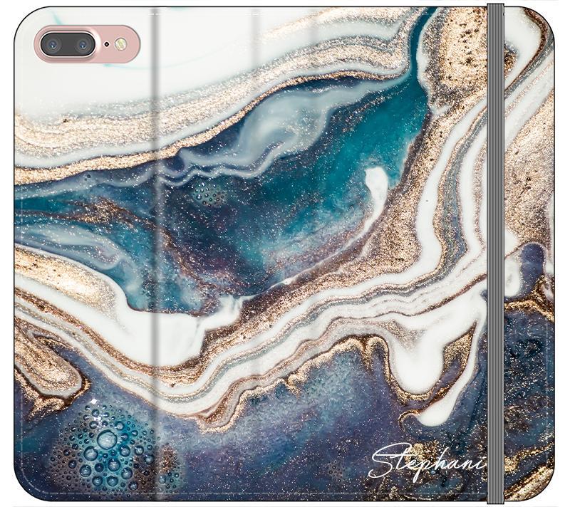 Personalised Luxe Marble Initials iPhone 7 Plus Case