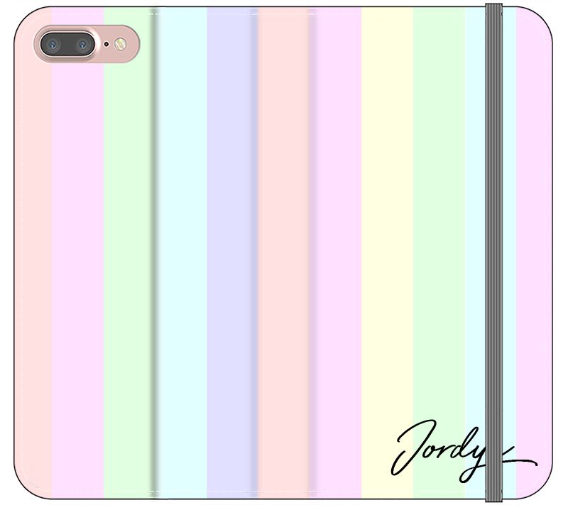 Personalised Pastel Stripes iPhone 8 Plus Case