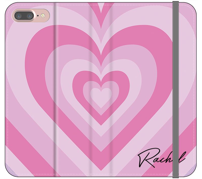 Personalised Pink Heart Latte iPhone 8 Plus Case