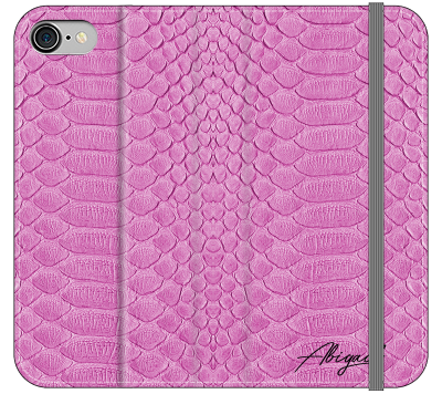 Personalised Pink Snake Skin Name iPhone 7 Case