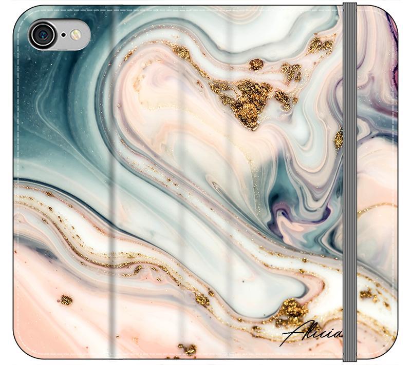 Personalised Fantasia Marble Name iPhone SE Case