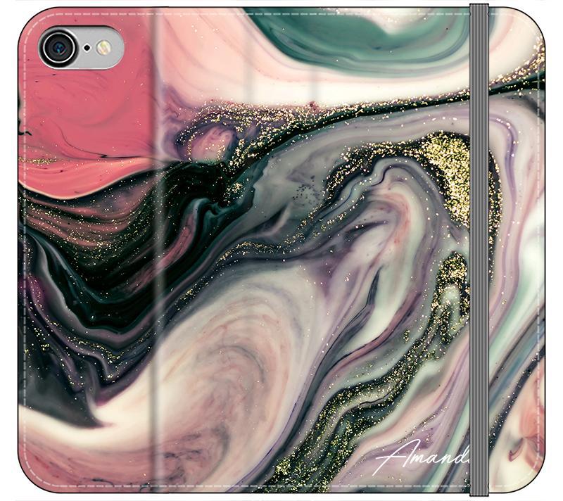 Personalised Swirl Marble Name iPhone SE Case