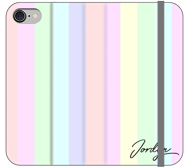 Personalised Pastel Stripes iPhone SE Case