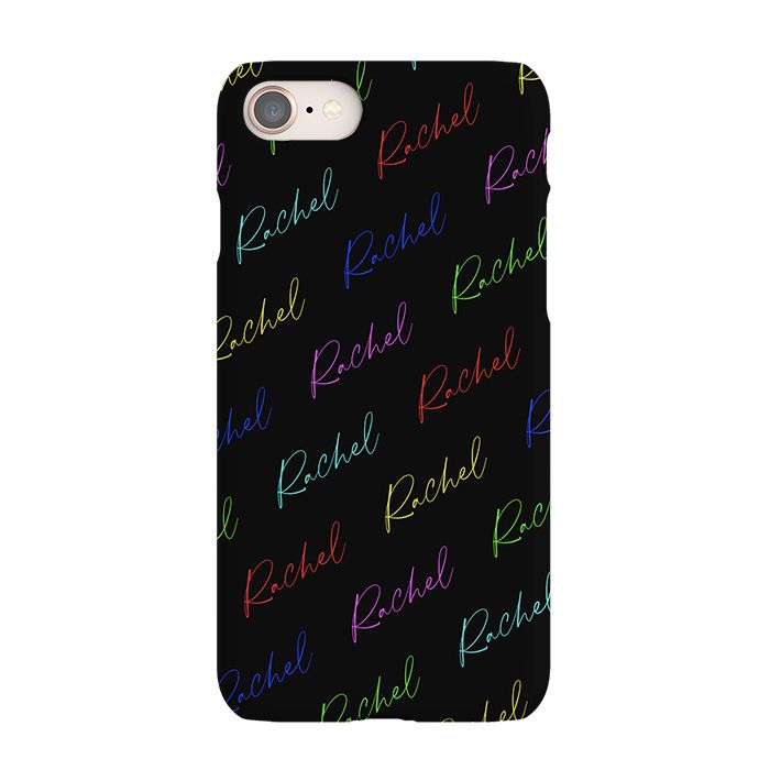 Personalised Multicolor Script Name iPhone 8 Case
