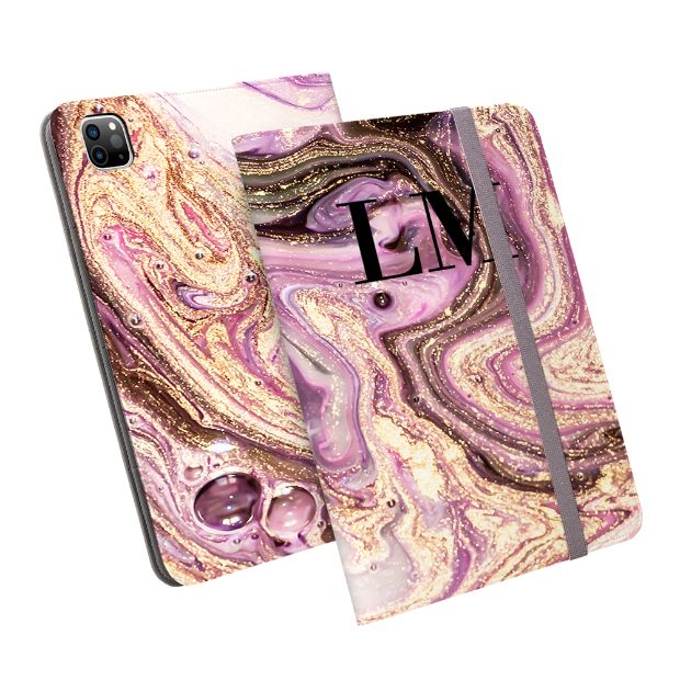 Personalised Gouache Marble Initials iPad Pro Case