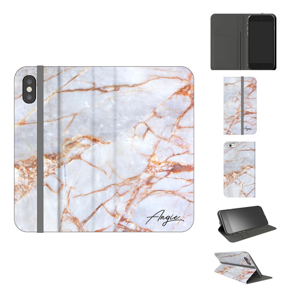 Personalised Fragment Marble Name iPhone X Case
