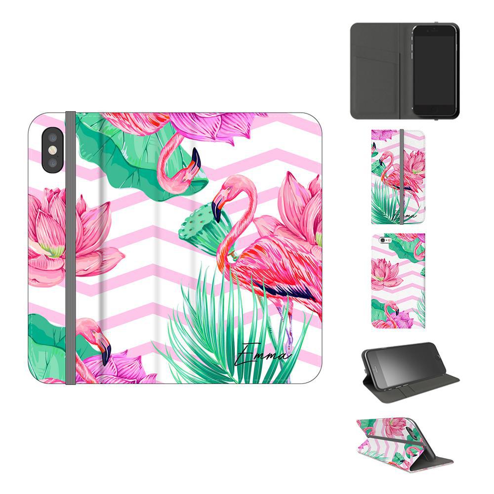 Personalised Flamingo Name iPhone X Case