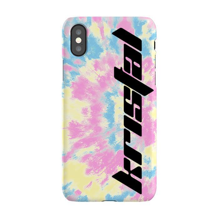 Personalised Multicolor Tie Dye Name iPhone X Case