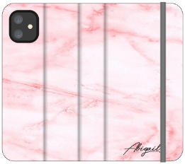 Personalised Cotton Candy Bow Marble iPhone 14 Case