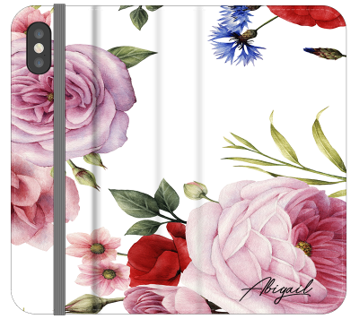 Personalised Floral Blossom Initials iPhone XS Case
