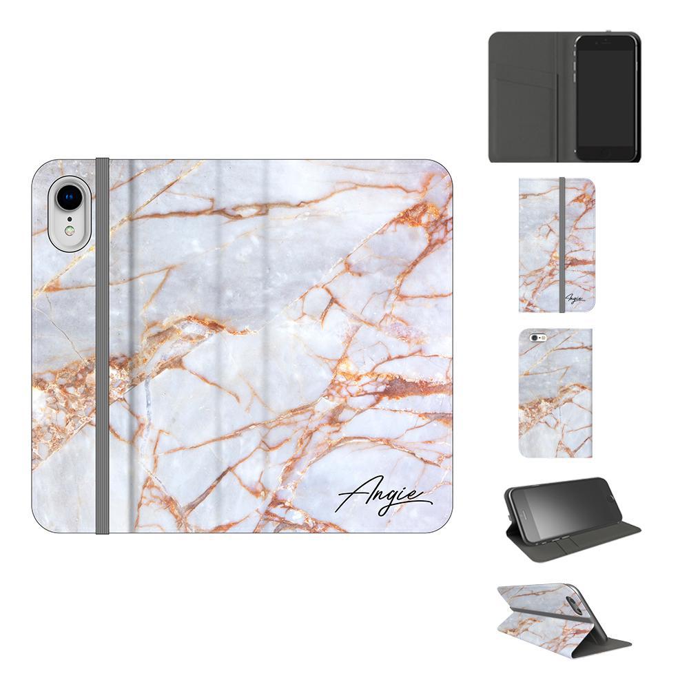 Personalised Fragment Marble Name iPhone XR Case