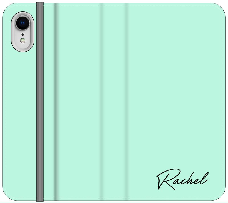 Personalised Pale Green Name iPhone XR Case
