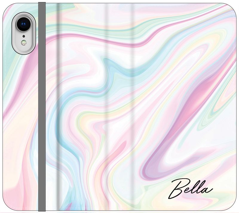 Personalised Pastel Swirl Name iPhone XR Case