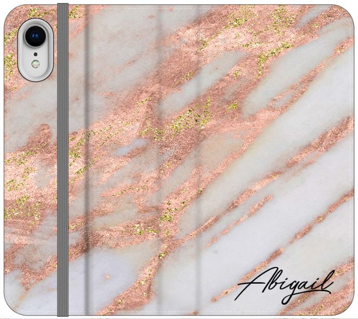 Personalised Aprilia Marble Initials iPhone XR Case
