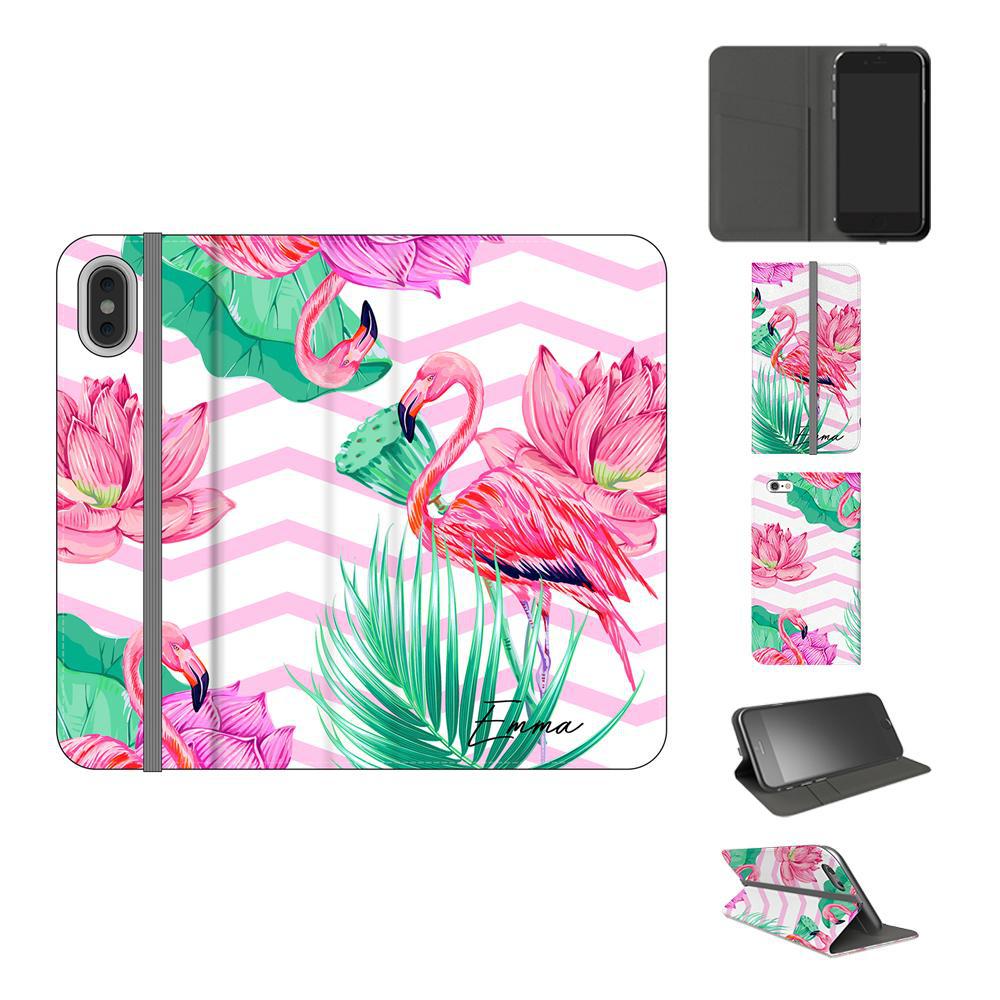 Personalised Flamingo Name iPhone XS Case