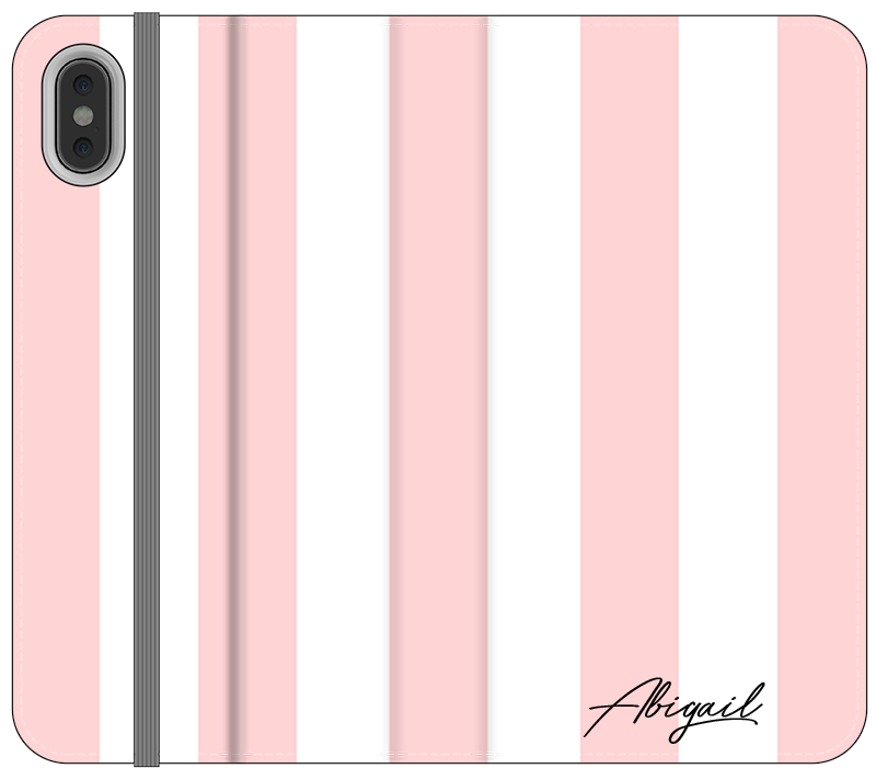 Personalised Bloom Stripe iPhone XS Case
