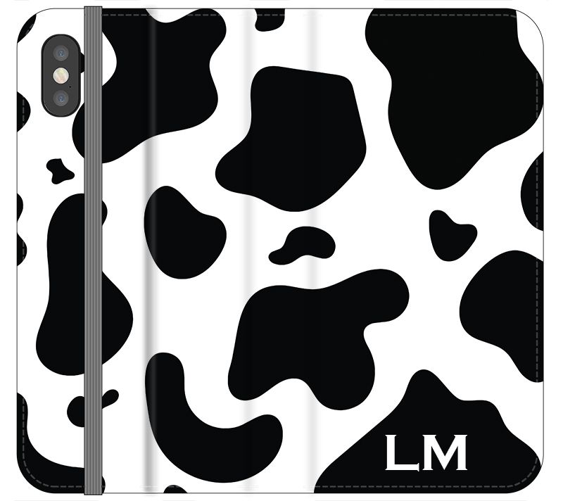 Personalised Cow Print Initials iPhone X Case