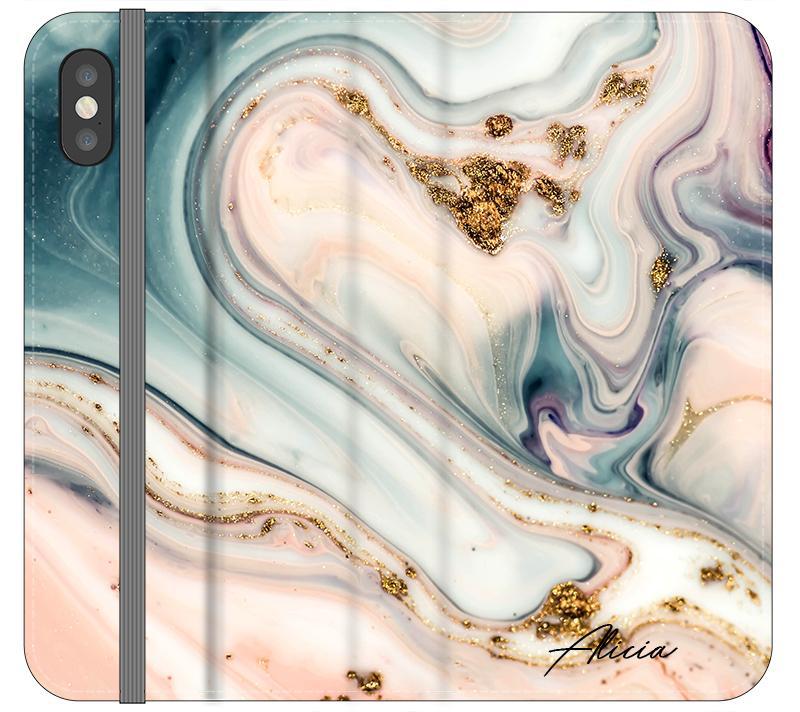 Personalised Fantasia Marble Name iPhone XS Case