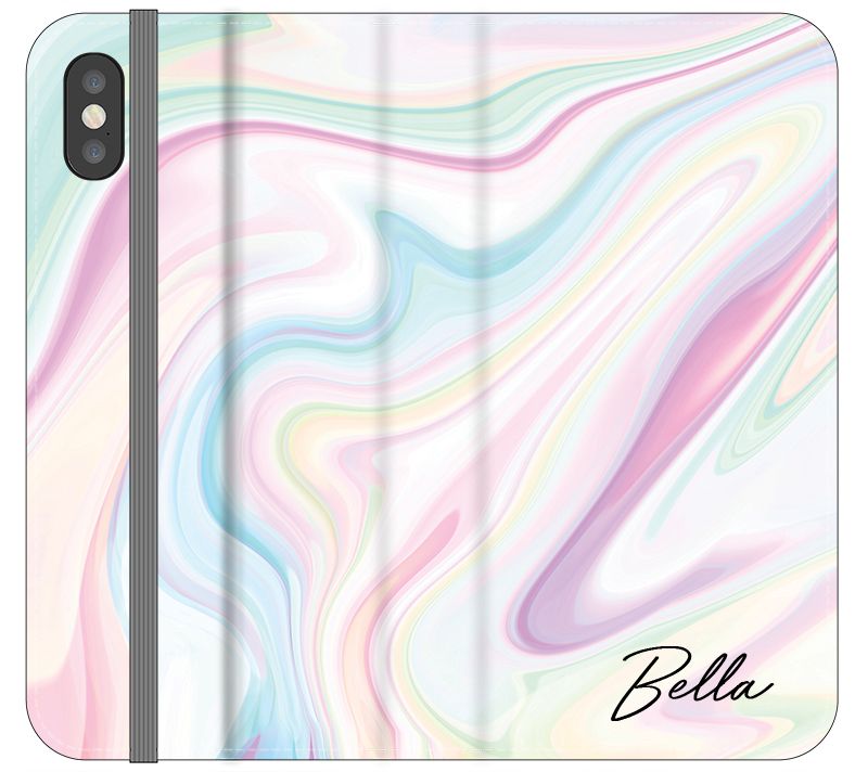 Personalised Pastel Swirl Name iPhone XS Case