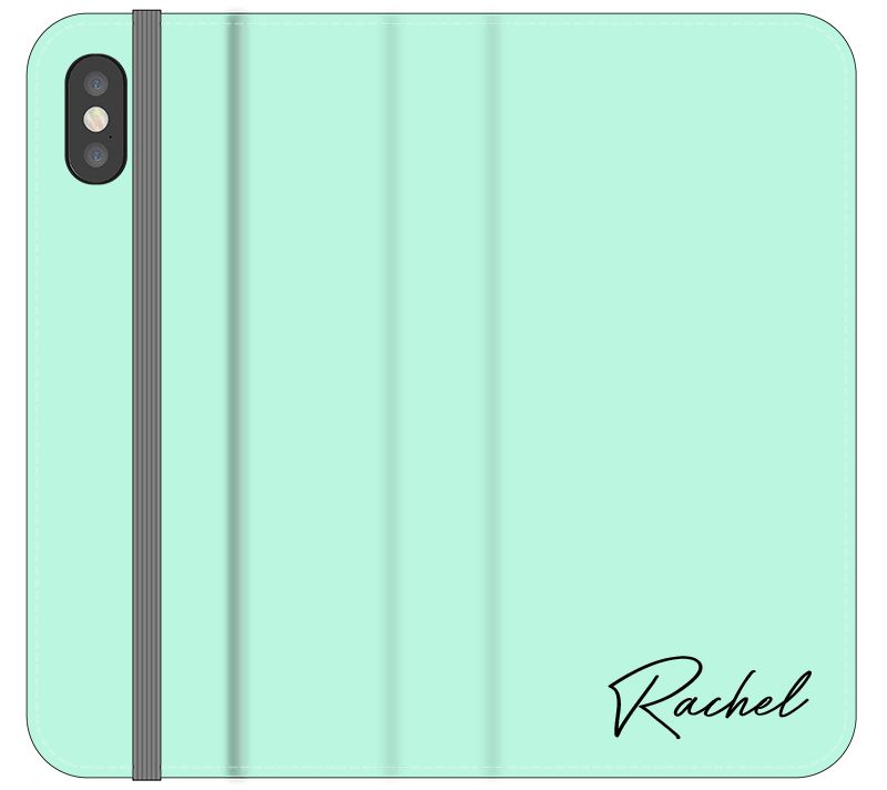 Personalised Pale Green Name iPhone X Case