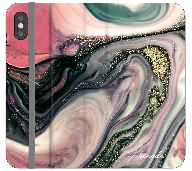 Personalised Swirl Marble Name iPhone XS Case