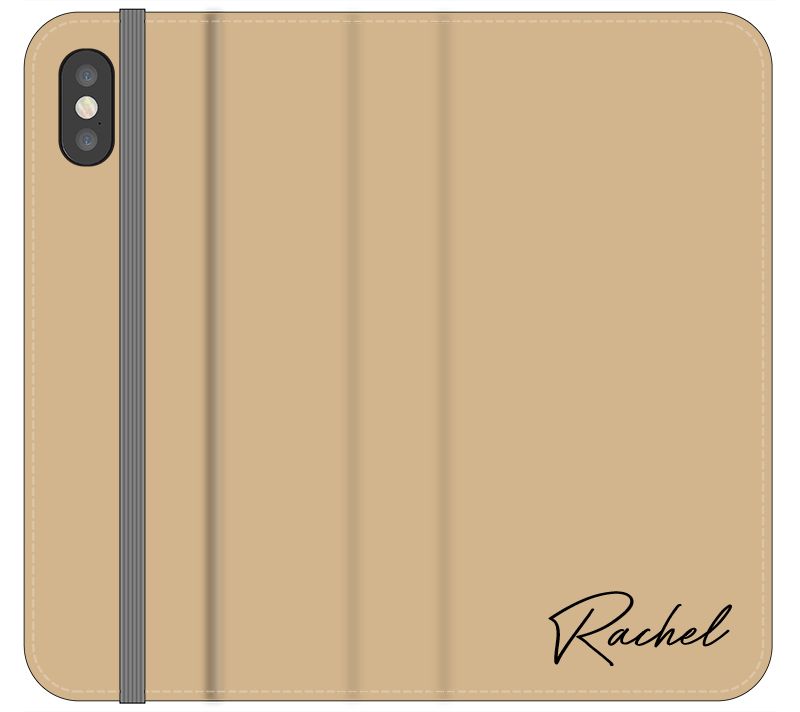 Personalised Tan Name iPhone XS Case