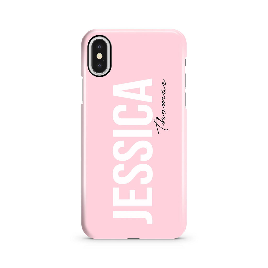 Personalised Bloom Side Name iPhone X Case