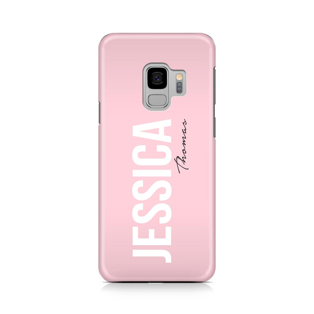 Personalised Bloom Side Name Samsung Galaxy S9 Case