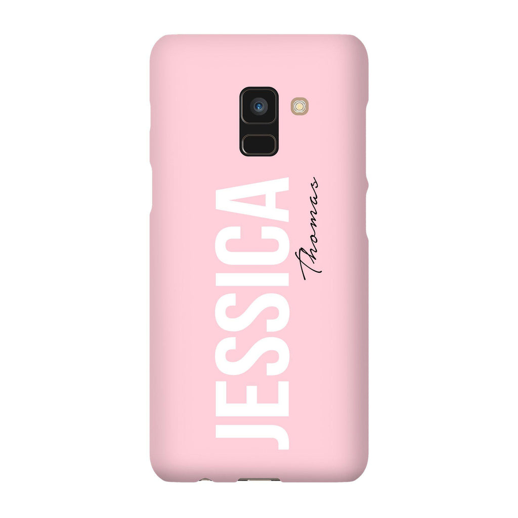 Personalised Bloom Side Name Samsung Galaxy A8 Case