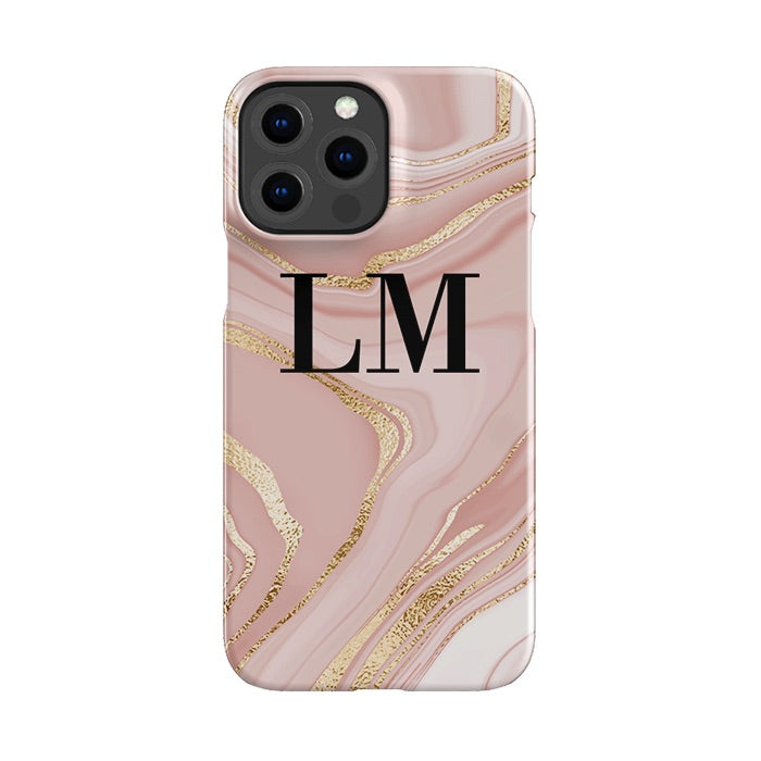 Personalised Phone Liquid Marble Initials Phone Cover