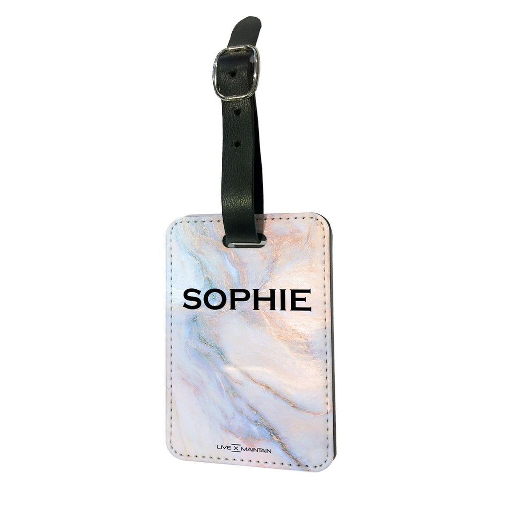 Personalised Moonshine Marble Name Luggage Tag