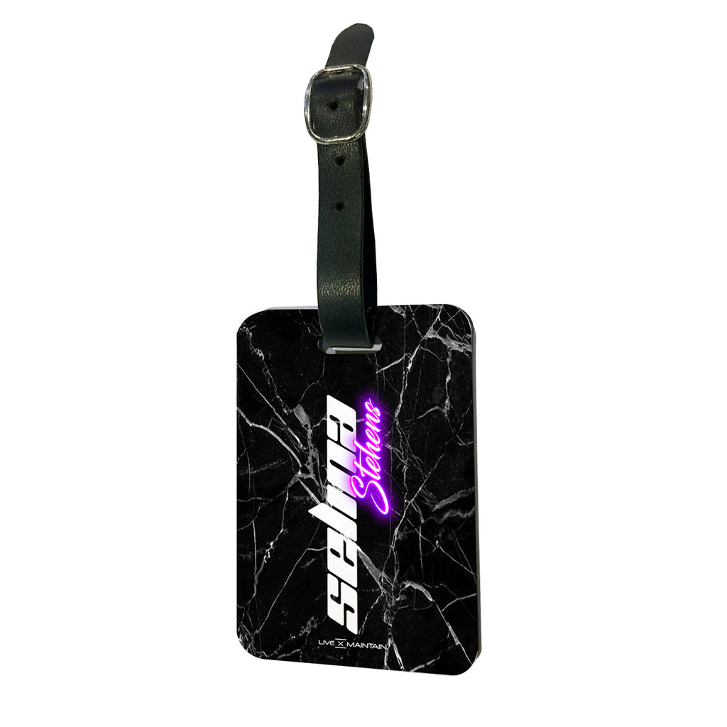 Personalised Neon Side Name Luggage Tag