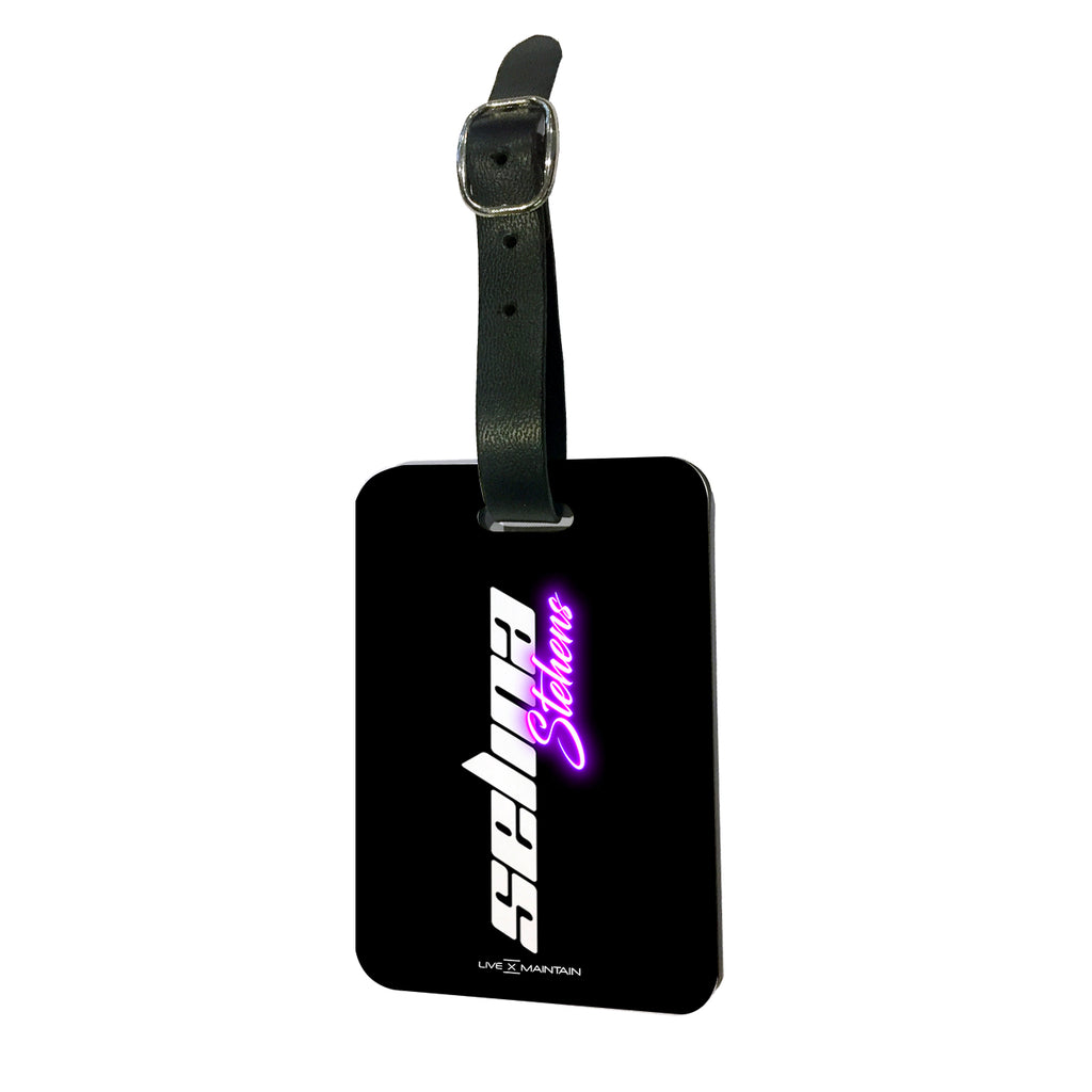 Personalised Neon Side Name Luggage Tag