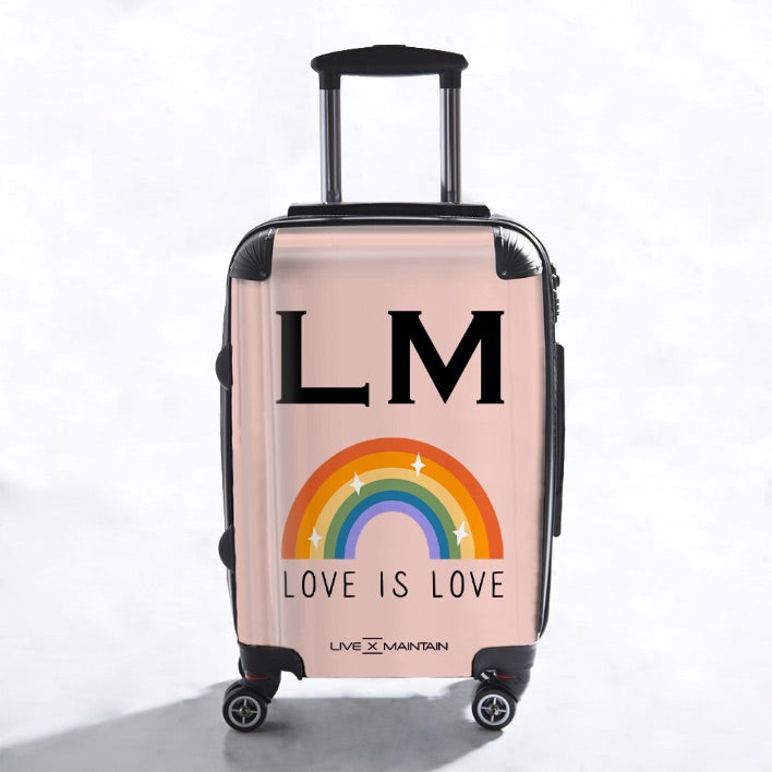 Personalised Love is Love Initials Suitcase