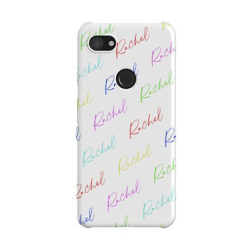 Personalised Multicolor Script Name Google Pixel 3A XL Case