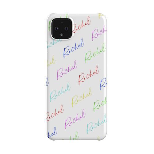 Personalised Multicolor Script Name Google Pixel 4 XL Case